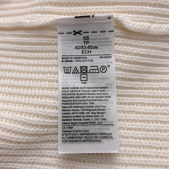 Banana Republic Organic Cotton Open Front Cardigan Cream - Picture 6 of 10
